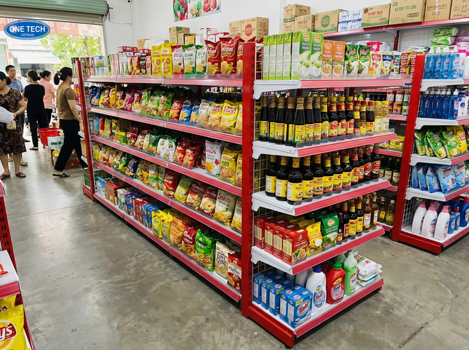 Các loại kệ trưng bày bim bim Ninh Bình phổ biến hiện nay