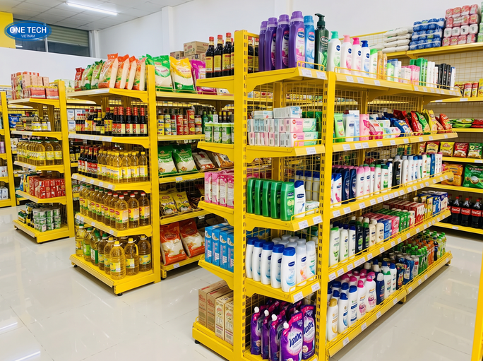 Bảng giá kệ siêu thị màu vàng Ninh Bình mới nhất